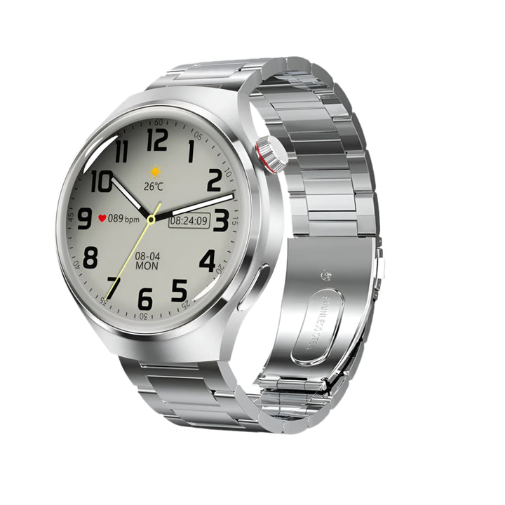 Premium GPS Smart Watch for Men & Women | 360° AMOLED Display, NFC, Bluetooth Call, IP68 Waterproof, Heart Rate Monitor, Fitness Tracker, Sleep Monitoring, Multi-Sport Modes