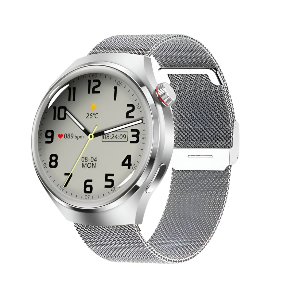Premium GPS Smart Watch for Men & Women | 360° AMOLED Display, NFC, Bluetooth Call, IP68 Waterproof, Heart Rate Monitor, Fitness Tracker, Sleep Monitoring, Multi-Sport Modes