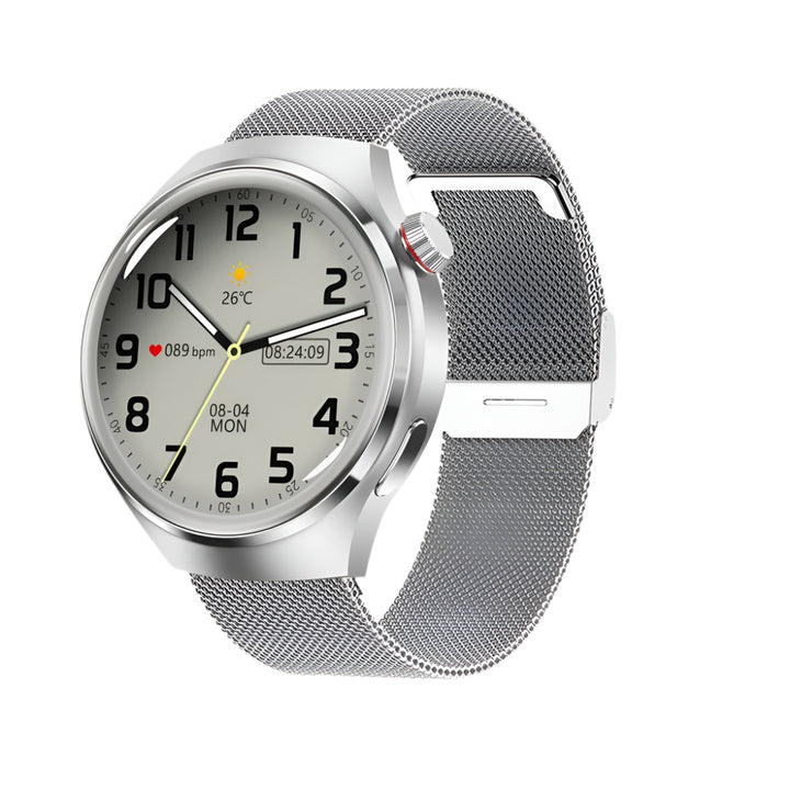 Premium GPS Smart Watch for Men & Women | 360° AMOLED Display, NFC, Bluetooth Call, IP68 Waterproof, Heart Rate Monitor, Fitness Tracker, Sleep Monitoring, Multi-Sport Modes