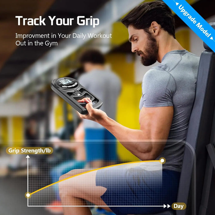 Premium Grip Strength Tester – 265Lbs/120Kg Digital Hand Dynamometer with LCD Screen, USB Rechargeable, Accurate Power Meter for Sports & Power Training