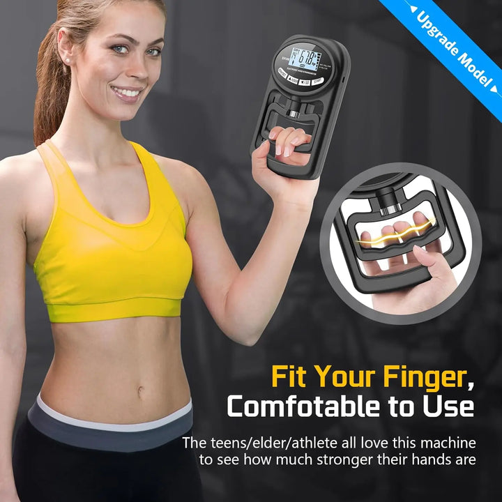 Premium Grip Strength Tester – 265Lbs/120Kg Digital Hand Dynamometer with LCD Screen, USB Rechargeable, Accurate Power Meter for Sports & Power Training