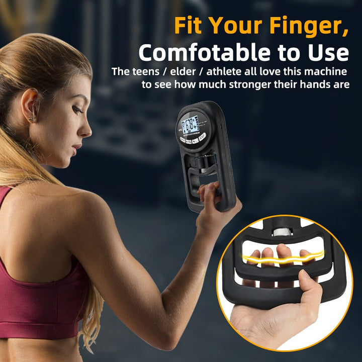Premium Grip Strength Tester – 265Lbs/120Kg Digital Hand Dynamometer with LCD Screen, USB Rechargeable, Accurate Power Meter for Sports & Power Training