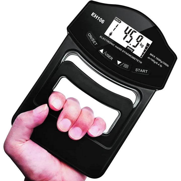 Premium Grip Strength Tester – 265Lbs/120Kg Digital Hand Dynamometer with LCD Screen, USB Rechargeable, Accurate Power Meter for Sports & Power Training