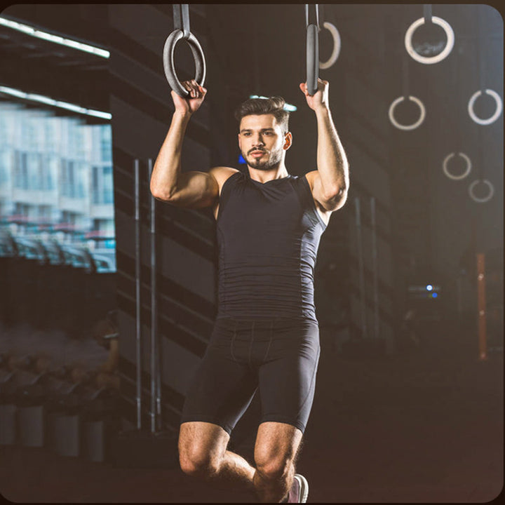 Premium Gymnastic Rings – 1000lbs Capacity, Adjustable Buckle Straps, Non-Slip Rings for Pull Up and Home Fitness, Durable PP and Nylon Material