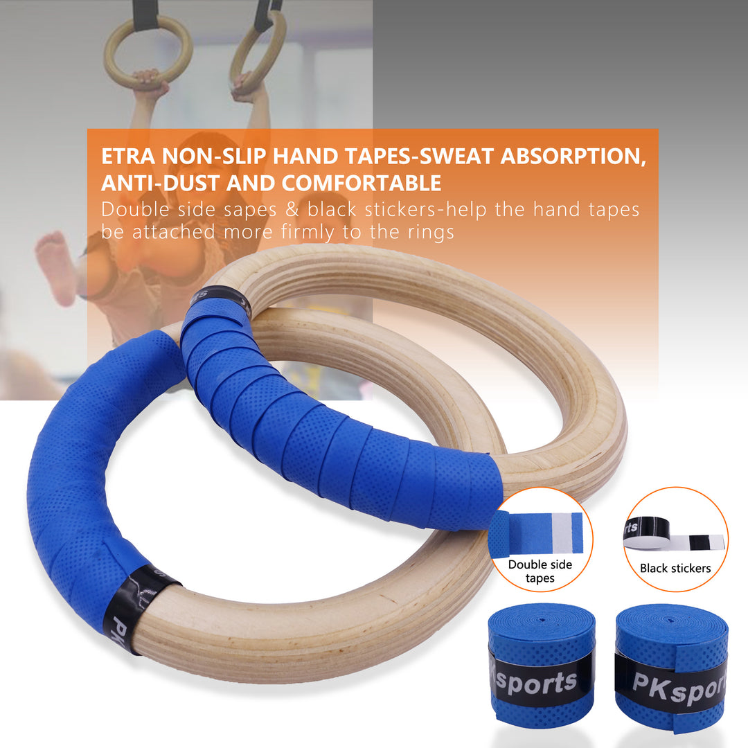 Premium Gymnastics Rings – Adjustable Wooden Rings with Nylon Straps for Kids & Adults, 400kg Load Capacity, Ideal for Home Fitness & Strength Training