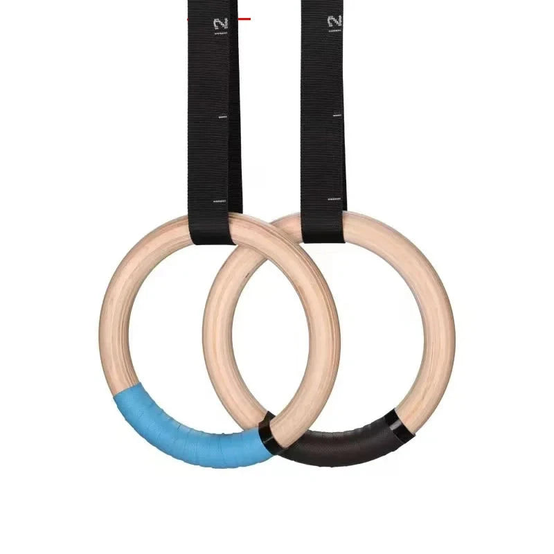 Premium Gymnastics Rings – Adjustable Wooden Rings with Nylon Straps for Kids & Adults, 400kg Load Capacity, Ideal for Home Fitness & Strength Training