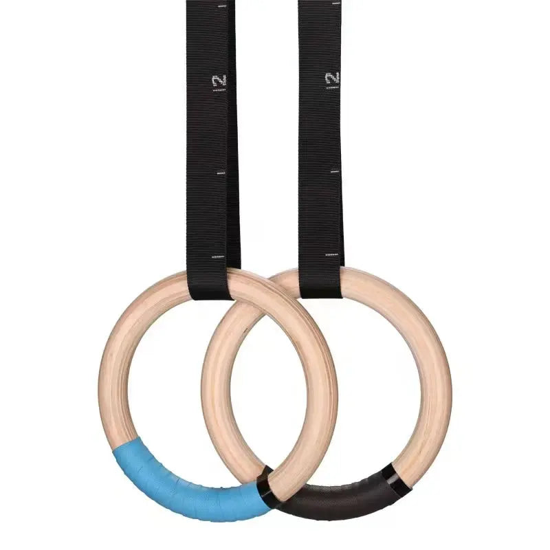 Premium Gymnastics Rings – Adjustable Wooden Rings with Nylon Straps for Kids & Adults, 400kg Load Capacity, Ideal for Home Fitness & Strength Training