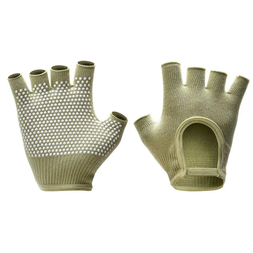 Premium Half-Finger Yoga Gloves for Women – Anti-Slip Pilates & Fitness Gloves, Open-Fingered Design for Indoor Dance & Training, Comfortable Yoga Aids for Better Grip