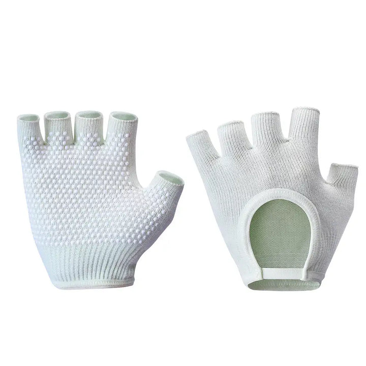 Premium Half-Finger Yoga Gloves for Women – Anti-Slip Pilates & Fitness Gloves, Open-Fingered Design for Indoor Dance & Training, Comfortable Yoga Aids for Better Grip