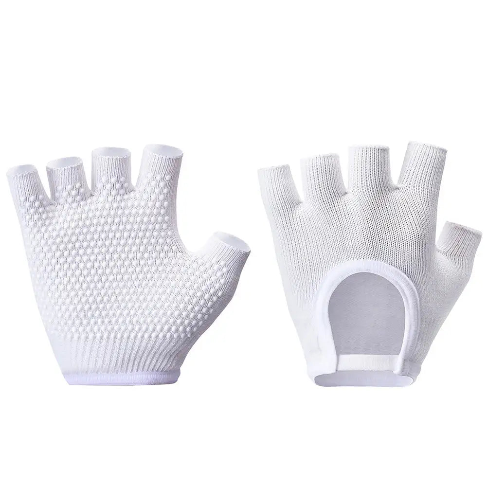 Premium Half-Finger Yoga Gloves for Women – Anti-Slip Pilates & Fitness Gloves, Open-Fingered Design for Indoor Dance & Training, Comfortable Yoga Aids for Better Grip