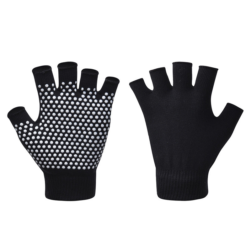 Premium Half-Finger Yoga Gloves for Women – Anti-Slip Pilates & Fitness Gloves, Open-Fingered Design for Indoor Dance & Training, Comfortable Yoga Aids for Better Grip
