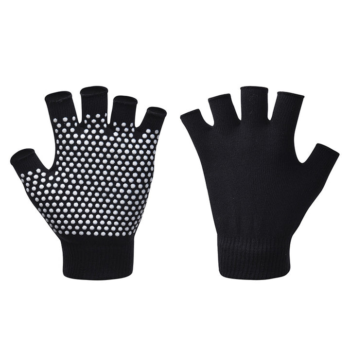 Premium Half-Finger Yoga Gloves for Women – Anti-Slip Pilates & Fitness Gloves, Open-Fingered Design for Indoor Dance & Training, Comfortable Yoga Aids for Better Grip