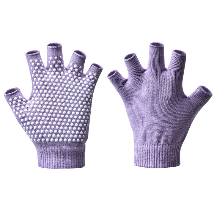 Premium Half-Finger Yoga Gloves for Women – Anti-Slip Pilates & Fitness Gloves, Open-Fingered Design for Indoor Dance & Training, Comfortable Yoga Aids for Better Grip