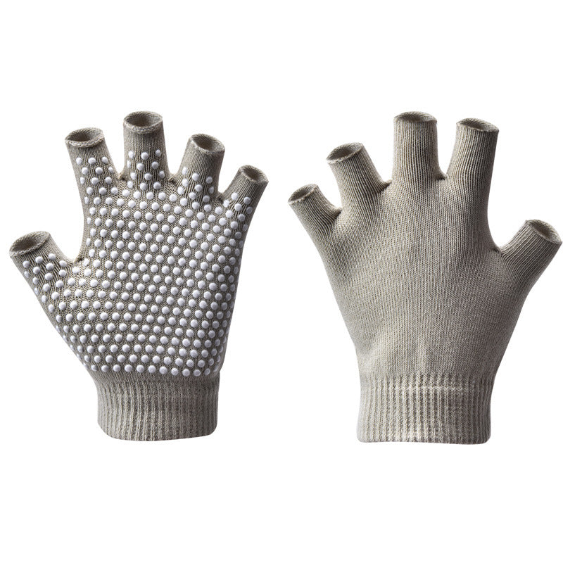 Premium Half-Finger Yoga Gloves for Women – Anti-Slip Pilates & Fitness Gloves, Open-Fingered Design for Indoor Dance & Training, Comfortable Yoga Aids for Better Grip