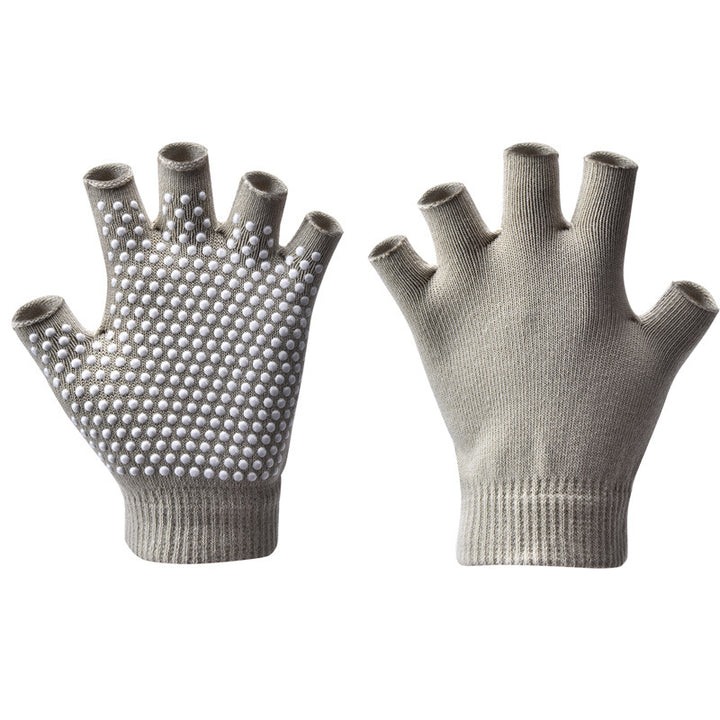 Premium Half-Finger Yoga Gloves for Women – Anti-Slip Pilates & Fitness Gloves, Open-Fingered Design for Indoor Dance & Training, Comfortable Yoga Aids for Better Grip