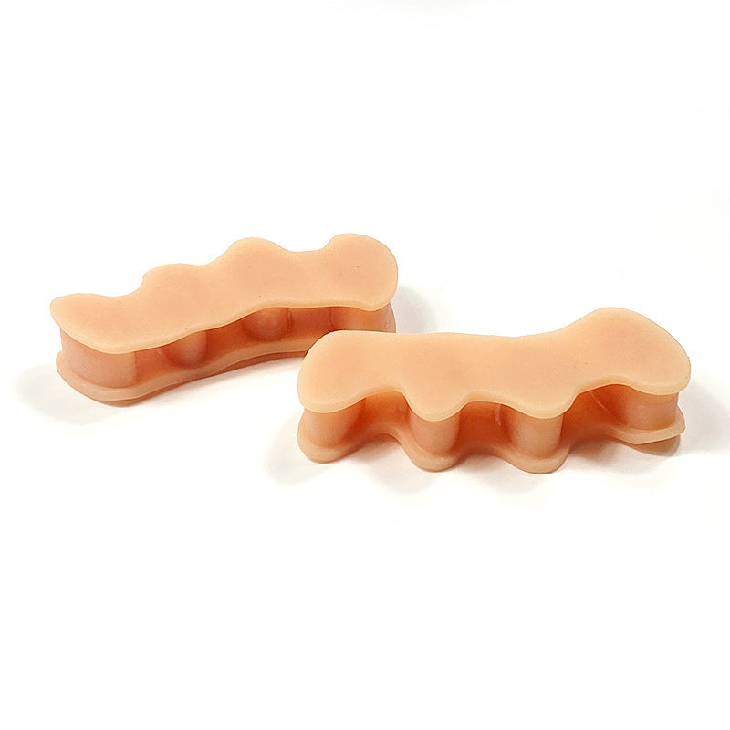 Premium Hard Silicone Toe Separator 2Pcs for Hallux Valgus & Hammer Toes – 3 Hole Orthopedic Spacers for Foot Correction, Pain Relief, and Enhanced Comfort