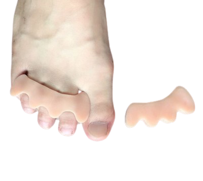 Premium Hard Silicone Toe Separator 2Pcs for Hallux Valgus & Hammer Toes – 3 Hole Orthopedic Spacers for Foot Correction, Pain Relief, and Enhanced Comfort