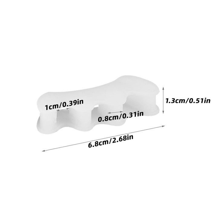 Premium Hard Silicone Toe Separator 2Pcs for Hallux Valgus & Hammer Toes – 3 Hole Orthopedic Spacers for Foot Correction, Pain Relief, and Enhanced Comfort
