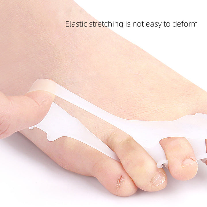 Premium Hard Silicone Toe Separator 2Pcs for Hallux Valgus & Hammer Toes – 3 Hole Orthopedic Spacers for Foot Correction, Pain Relief, and Enhanced Comfort