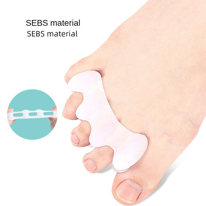 Premium Hard Silicone Toe Separator 2Pcs for Hallux Valgus & Hammer Toes – 3 Hole Orthopedic Spacers for Foot Correction, Pain Relief, and Enhanced Comfort