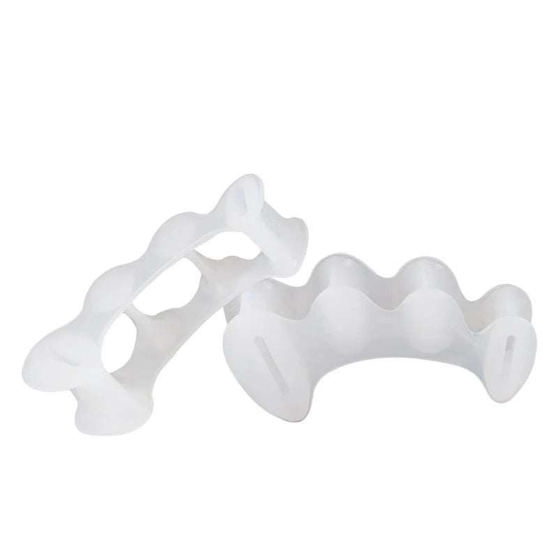 Premium Hard Silicone Toe Separator 2Pcs for Hallux Valgus & Hammer Toes – 3 Hole Orthopedic Spacers for Foot Correction, Pain Relief, and Enhanced Comfort