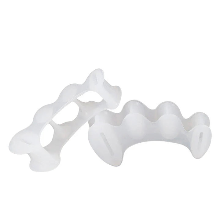 Premium Hard Silicone Toe Separator 2Pcs for Hallux Valgus & Hammer Toes – 3 Hole Orthopedic Spacers for Foot Correction, Pain Relief, and Enhanced Comfort