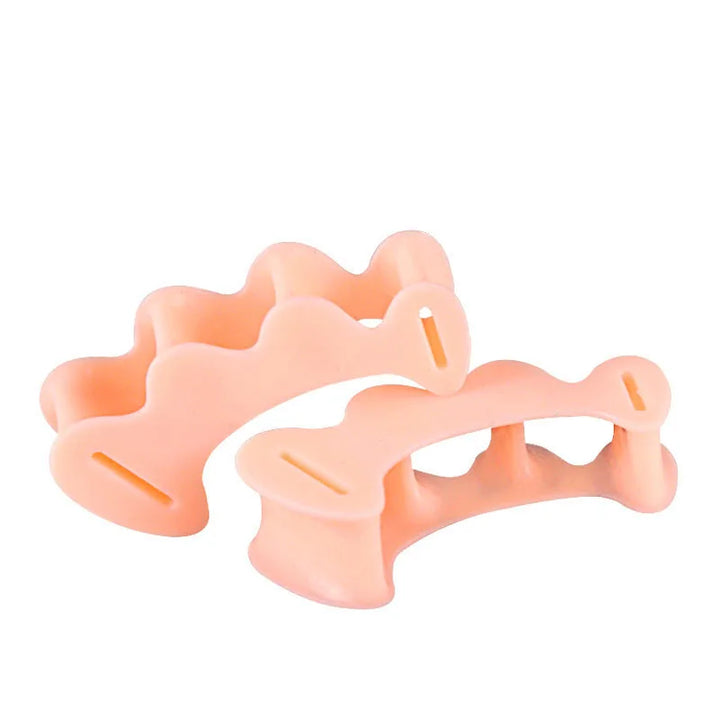 Premium Hard Silicone Toe Separator 2Pcs for Hallux Valgus & Hammer Toes – 3 Hole Orthopedic Spacers for Foot Correction, Pain Relief, and Enhanced Comfort