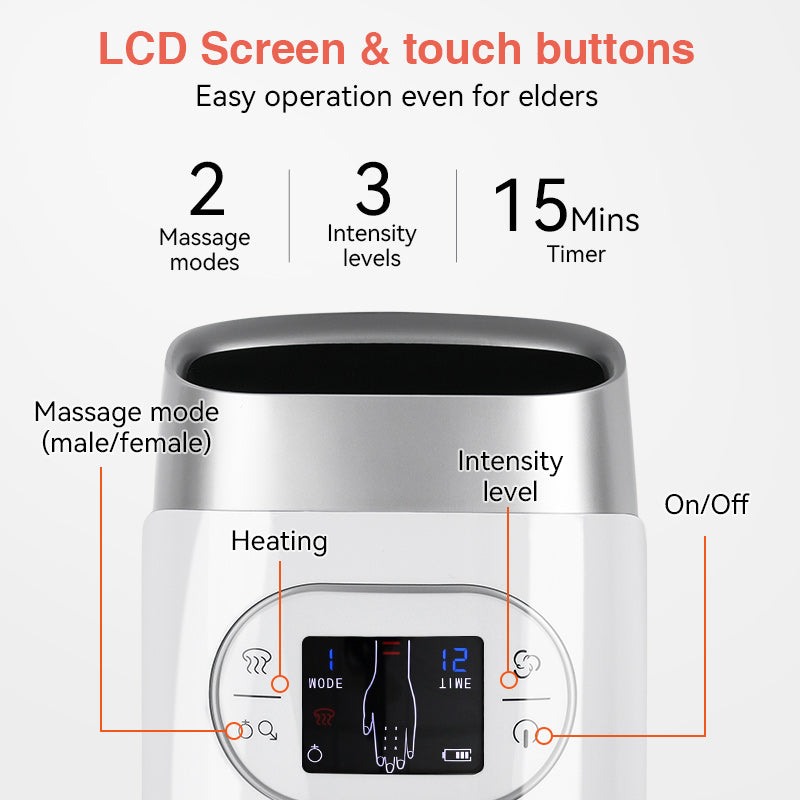 Premium Heated Hand Massager with Air Pressure and Hot Compress for Arthritis Relief, Cold Hand Comfort, and Finger Numbness Relief – Ideal for Wrist and Palm Pain Relief