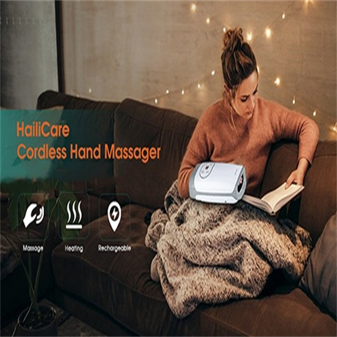 Premium Heated Hand Massager with Air Pressure and Hot Compress for Arthritis Relief, Cold Hand Comfort, and Finger Numbness Relief – Ideal for Wrist and Palm Pain Relief