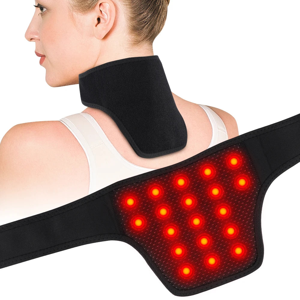 Premium Heating Neck Protector – Magnetic Hot Compress Neck Support Sleeve with Adjustable Wrap