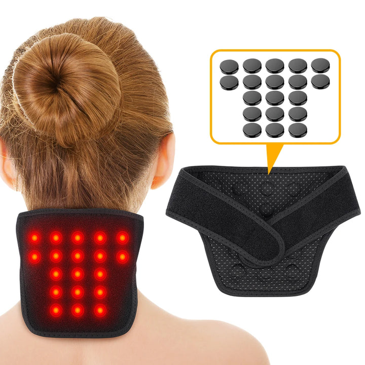 Premium Heating Neck Protector – Magnetic Hot Compress Neck Support Sleeve with Adjustable Wrap