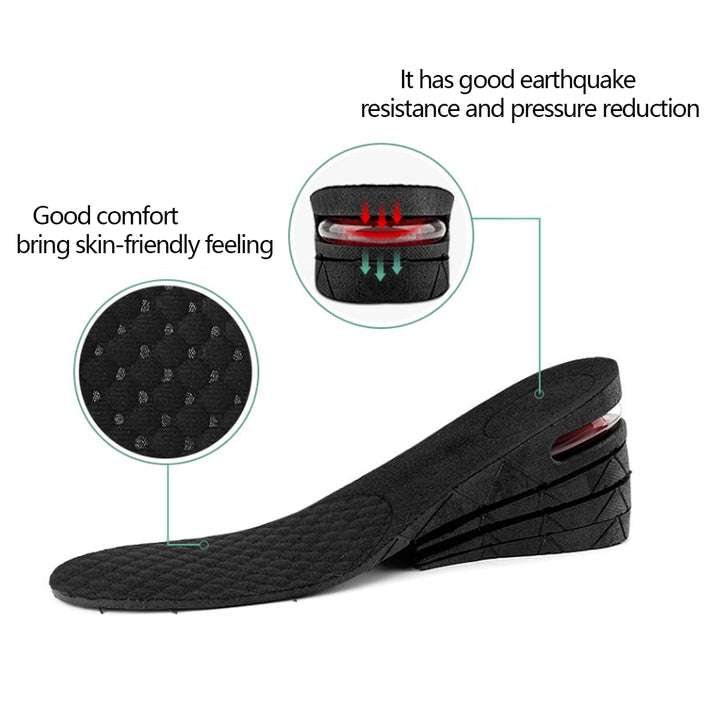 Premium Height Increase Insoles - Air Cushion Elevator Inserts for Men & Women, Adjustable 3-9cm Lift Kits for Comfort and Support, Shock Absorbent, Fits EUR 225-270