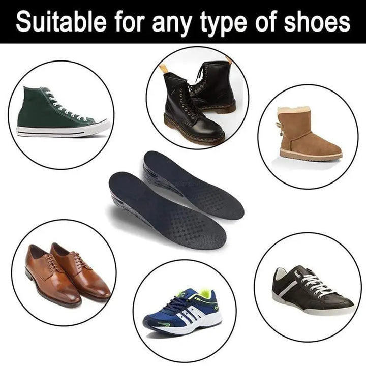 Premium Height Increase Insoles - Air Cushion Elevator Inserts for Men & Women, Adjustable 3-9cm Lift Kits for Comfort and Support, Shock Absorbent, Fits EUR 225-270