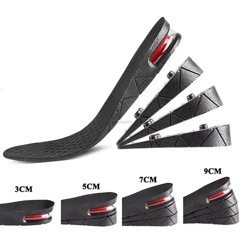 Premium Height Increase Insoles - Air Cushion Elevator Inserts for Men & Women, Adjustable 3-9cm Lift Kits for Comfort and Support, Shock Absorbent, Fits EUR 225-270