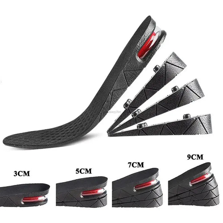 Premium Height Increase Insoles - Air Cushion Elevator Inserts for Men & Women, Adjustable 3-9cm Lift Kits for Comfort and Support, Shock Absorbent, Fits EUR 225-270