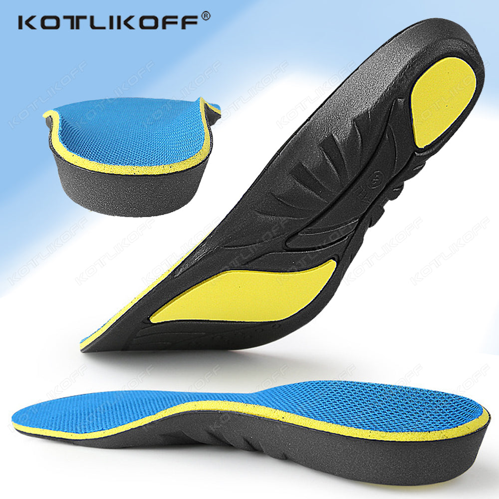 Premium High Arch Support Orthopedic Insoles for Plantar Fasciitis Relief, Cushioning Foot Inserts for Flat Feet, Deep Heel Cup, Shock Absorption for Men and Women