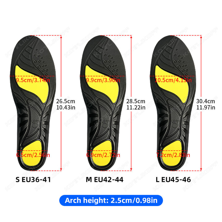 Premium High Arch Support Orthopedic Insoles for Plantar Fasciitis Relief, Cushioning Foot Inserts for Flat Feet, Deep Heel Cup, Shock Absorption for Men and Women