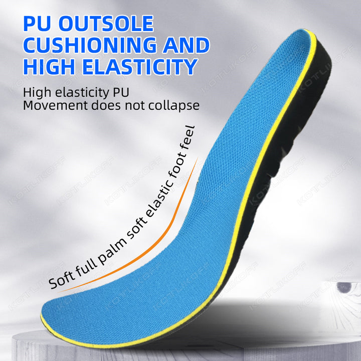 Premium High Arch Support Orthopedic Insoles for Plantar Fasciitis Relief, Cushioning Foot Inserts for Flat Feet, Deep Heel Cup, Shock Absorption for Men and Women