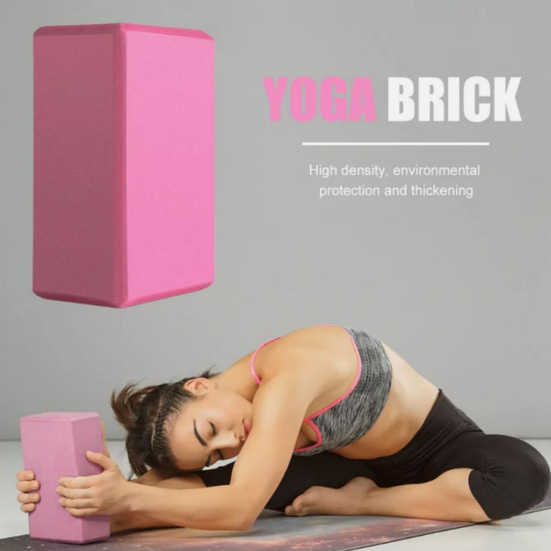 Premium High-Density Yoga Block – Non-Slip, Eco-Friendly EVA Foam – Lightweight & Durable – Supports Proper Posture & Stability – Ideal for Yoga Practice, Stretching, and Fitness – 23x15x7.6cm