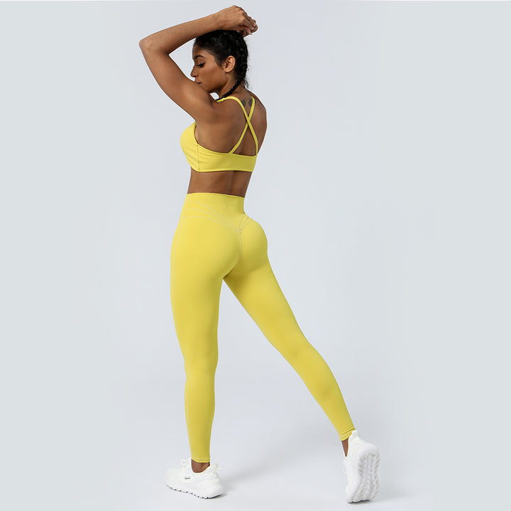 Premium High Support Sports Yoga Bra – Sexy Halter Straps, Push-Up Padded Bralette for Running, Gym & Fitness – Impact-Resistant, Comfortable Workout Underwear