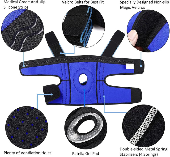 Premium Hinged Knee Brace for Pain Relief & Support, Copper Stabilizers for ACL, Meniscus Tear, Arthritis, Adjustable Open Patella Design, Doctor Recommended, 6 Sizes Available