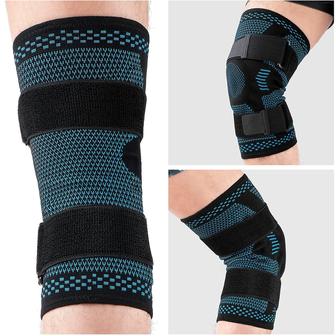 Premium Hinged Knee Brace for Pain Relief & Support, Copper Stabilizers for ACL, Meniscus Tear, Arthritis, Adjustable Open Patella Design, Doctor Recommended, 6 Sizes Available