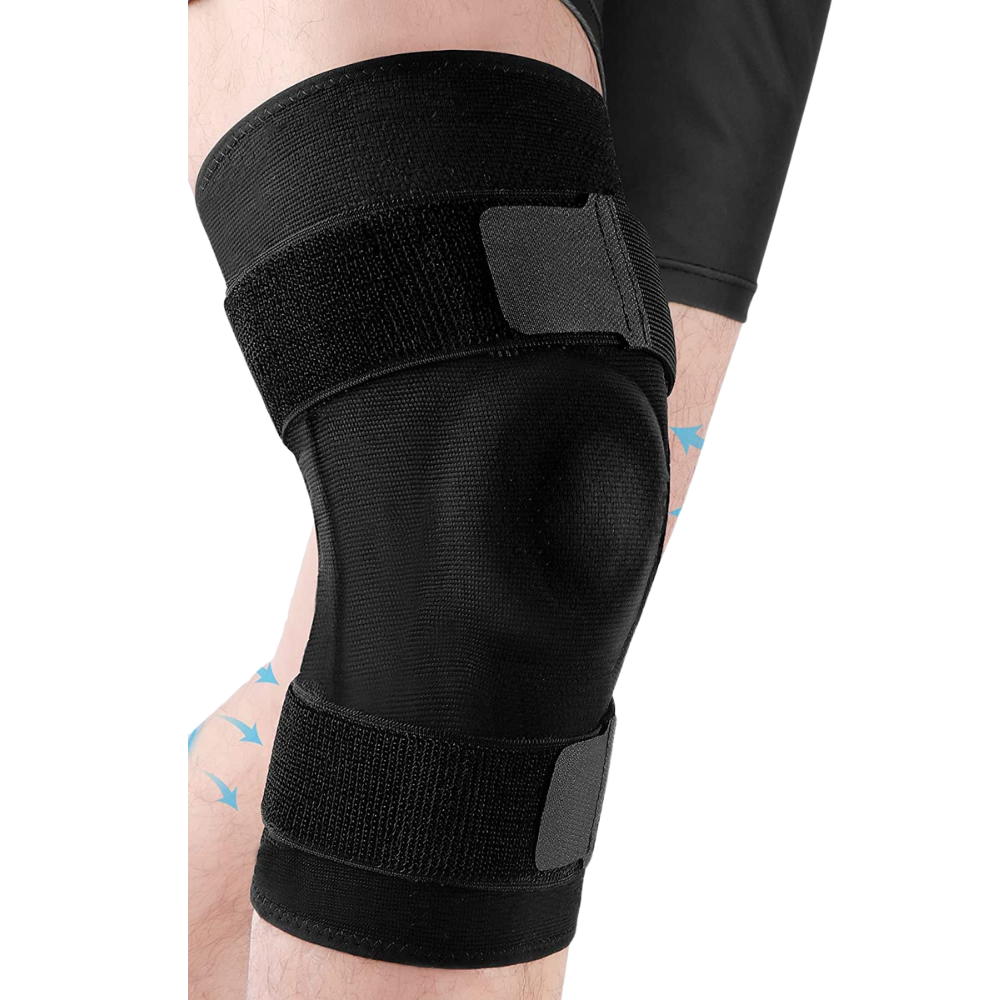Premium Hinged Knee Brace for Pain Relief & Support, Copper Stabilizers for ACL, Meniscus Tear, Arthritis, Adjustable Open Patella Design, Doctor Recommended, 6 Sizes Available