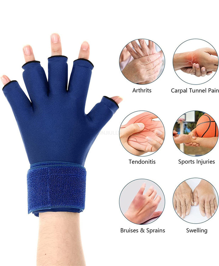 Premium Hot & Cold Therapy Gloves for Arthritis Relief – Adjustable Finger Compression Ice Pack for Wrist Sprains, Tendinitis, Carpal Tunnel, and Joint Pain Relief – Durable Gel Design for Hands and Fingers