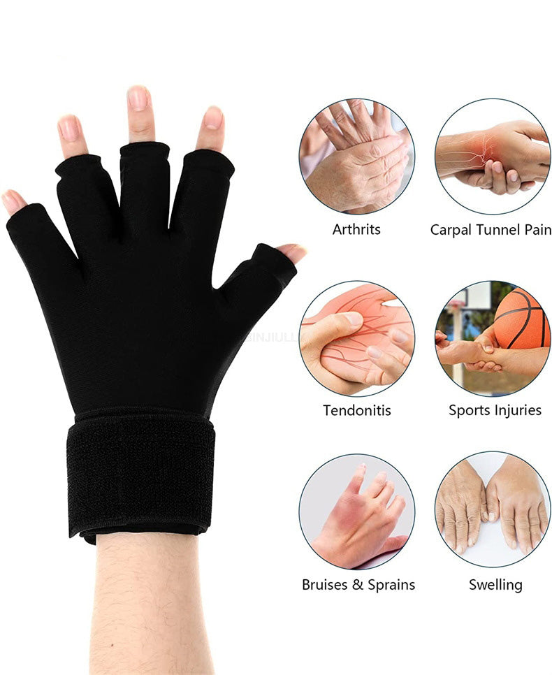 Premium Hot & Cold Therapy Gloves for Arthritis Relief – Adjustable Finger Compression Ice Pack for Wrist Sprains, Tendinitis, Carpal Tunnel, and Joint Pain Relief – Durable Gel Design for Hands and Fingers