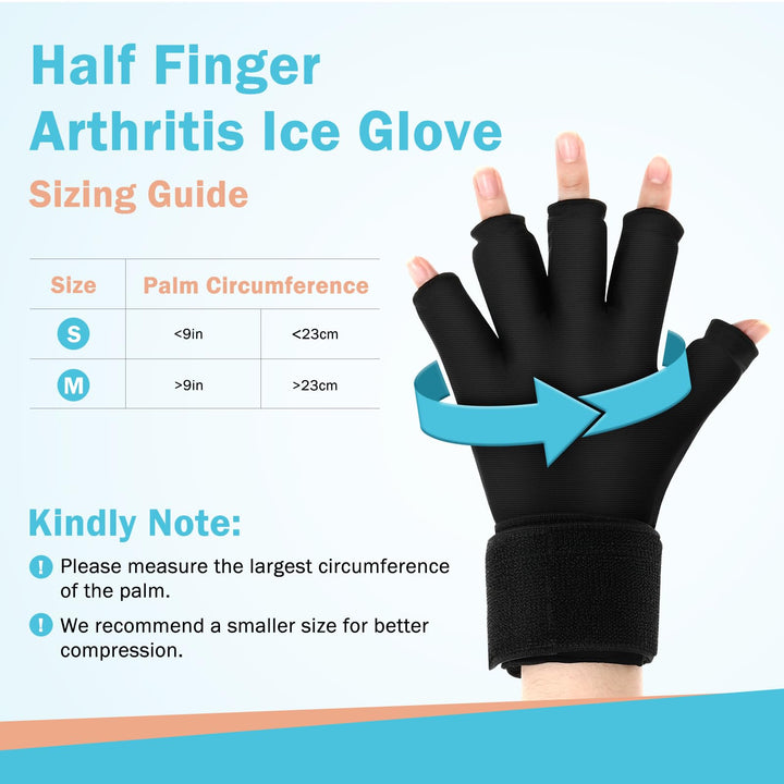 Premium Hot & Cold Therapy Gloves for Arthritis Relief – Adjustable Finger Compression Ice Pack for Wrist Sprains, Tendinitis, Carpal Tunnel, and Joint Pain Relief – Durable Gel Design for Hands and Fingers