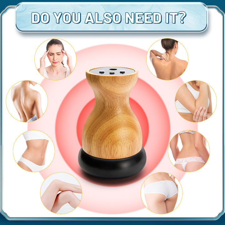 Premium Hot Stone Electric Gua Sha Massager – Back and Waist Massage Tool for Relaxing Muscles, Body Warm Moxibustion Therapy Spa with Bian Stone, Acupuncture, and Collateral Dredging