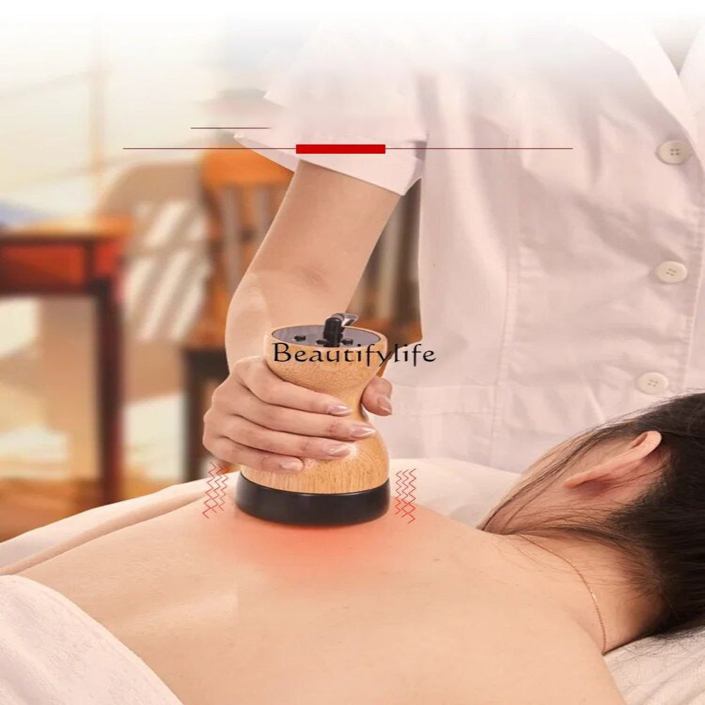 Premium Hot Stone Electric Gua Sha Massager – Back and Waist Massage Tool for Relaxing Muscles, Body Warm Moxibustion Therapy Spa with Bian Stone, Acupuncture, and Collateral Dredging