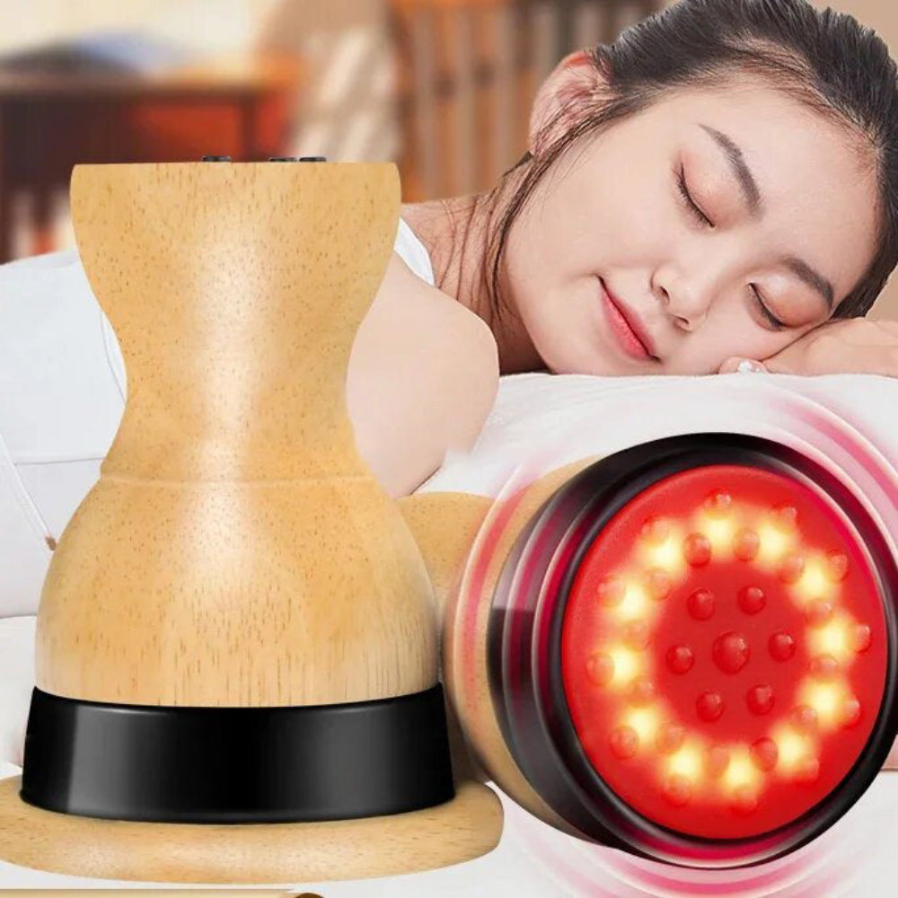 Premium Hot Stone Electric Gua Sha Massager – Back and Waist Massage Tool for Relaxing Muscles, Body Warm Moxibustion Therapy Spa with Bian Stone, Acupuncture, and Collateral Dredging