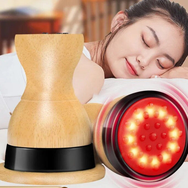 Premium Hot Stone Electric Gua Sha Massager – Back and Waist Massage Tool for Relaxing Muscles, Body Warm Moxibustion Therapy Spa with Bian Stone, Acupuncture, and Collateral Dredging